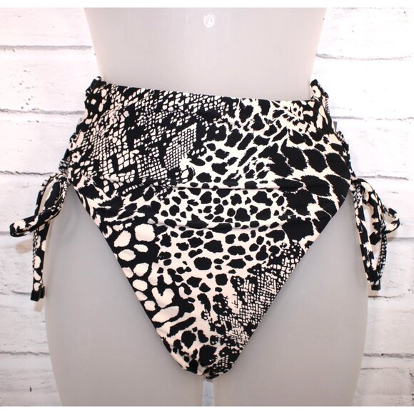 Bar III Women's Printed High-Waisted Lace-Up Bottoms Size Small NWT - Picture 3 of 5